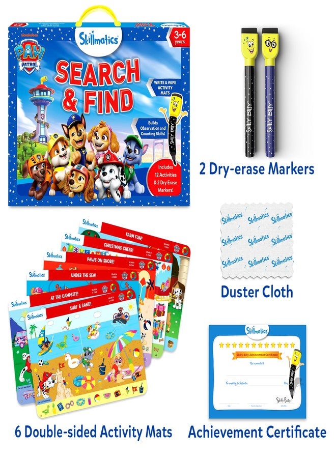 سكيلماتيكس لعبة سكيلماتيكس التعليمية للبحث عن باو باترول - أنشطة تعليمية قابلة لإعادة الاستخدام لمرحلة ما قبل المدرسة، مثالية للأطفال الصغار والأطفال الذين يحبون الألعاب والفنون والحرف اليدوية، هدايا للأولاد والبنات من سن 3 و4 و5 و6 سنوات - Image 2